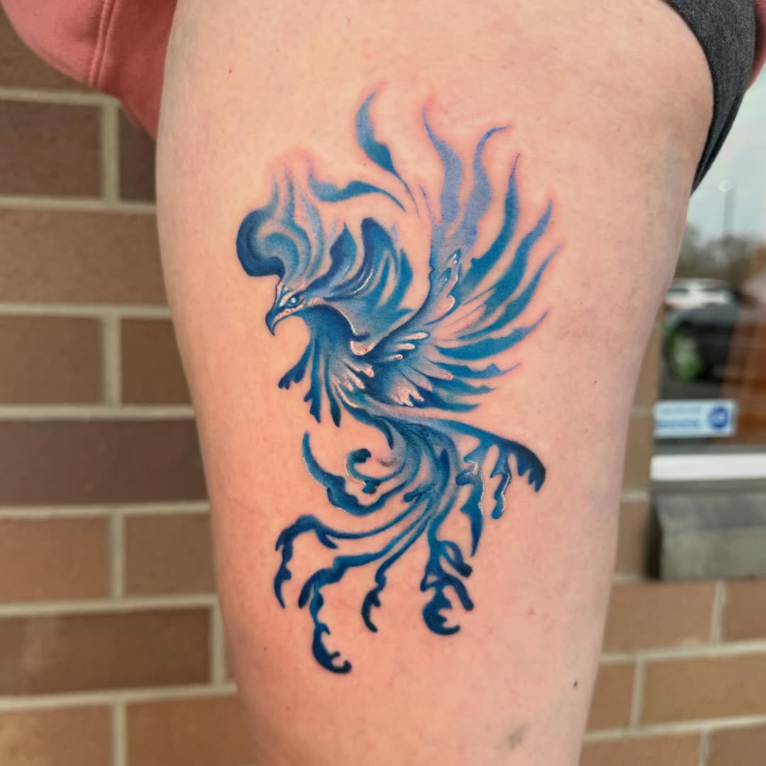 Blue Abstract Phoenix