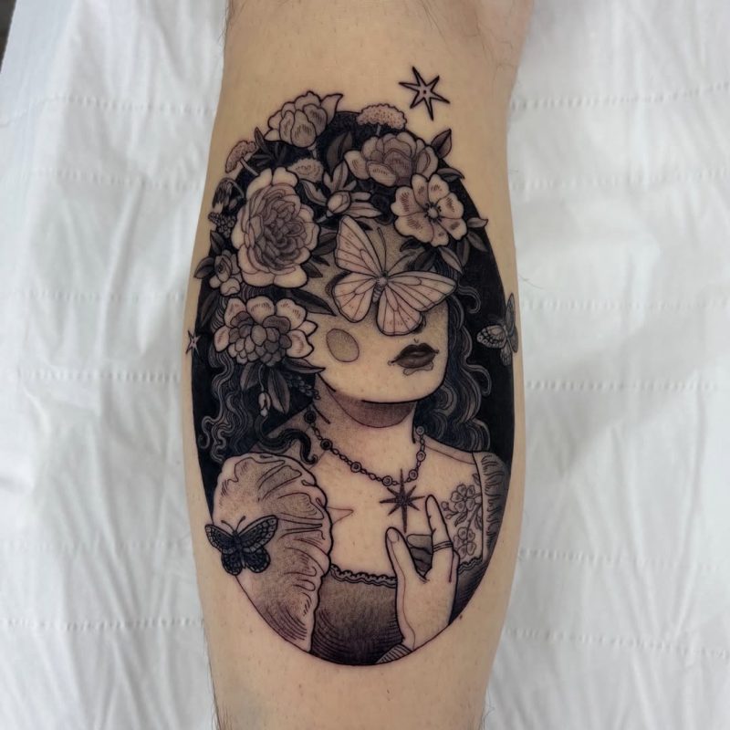 Floral Butterfly Portrait