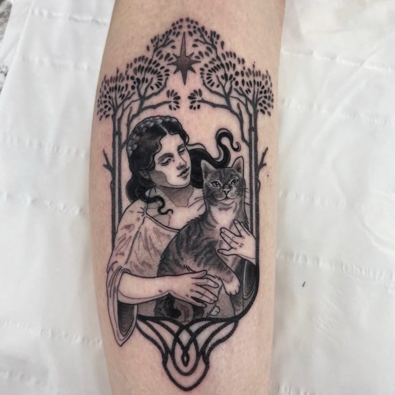 Woman with Cat