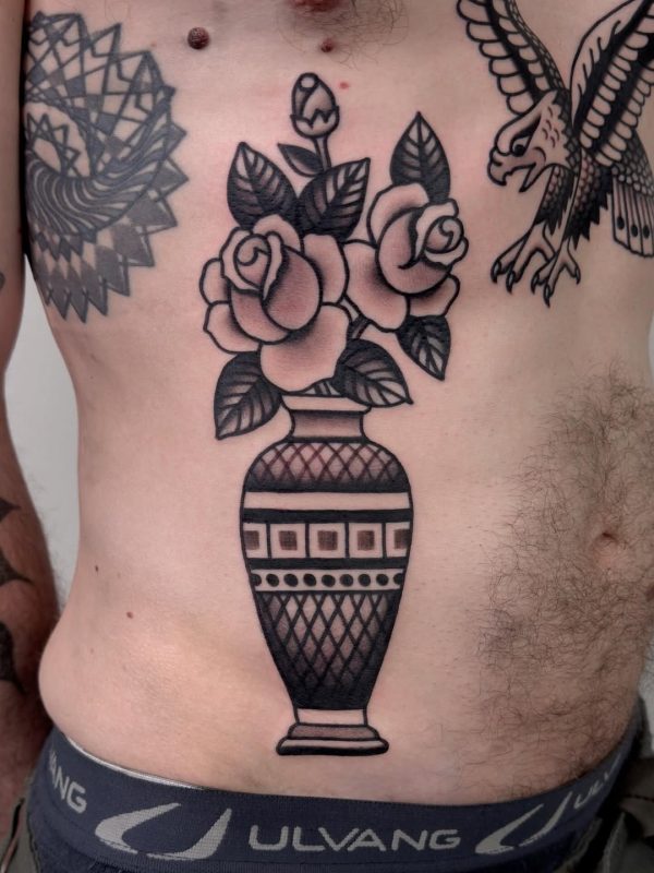 Vase with Roses