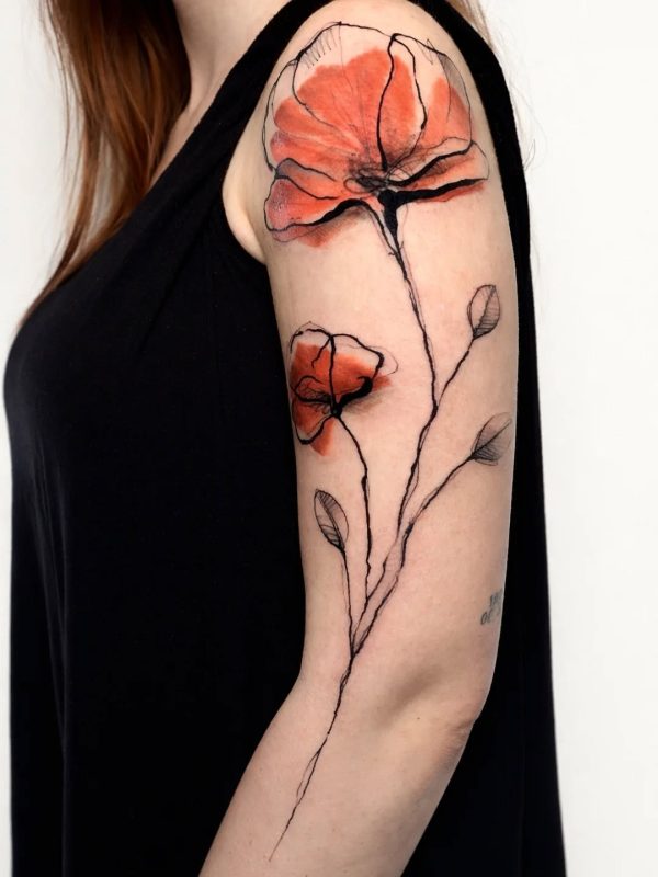 Watercolor Poppies