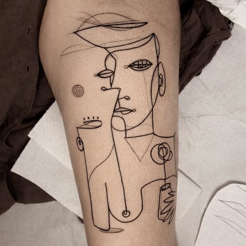 Abstract Line Face