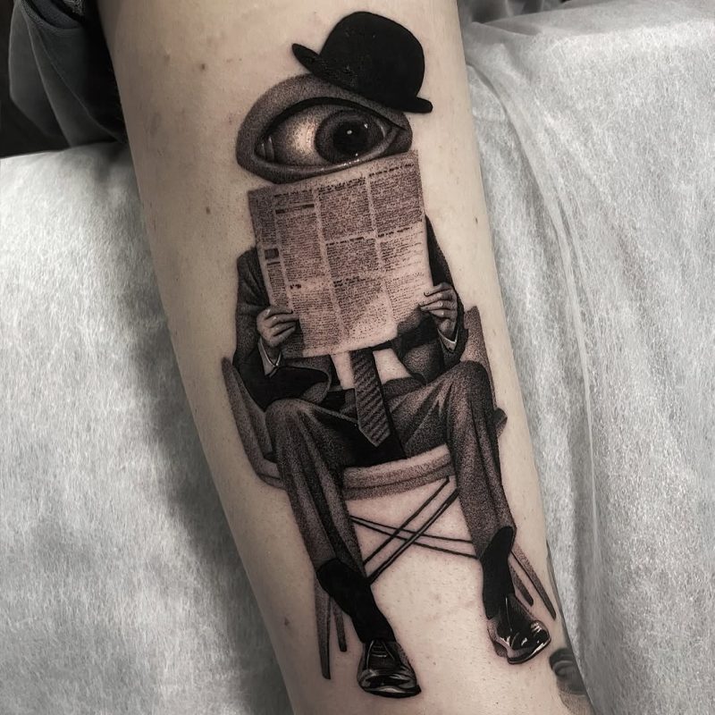 Surreal Man Reading