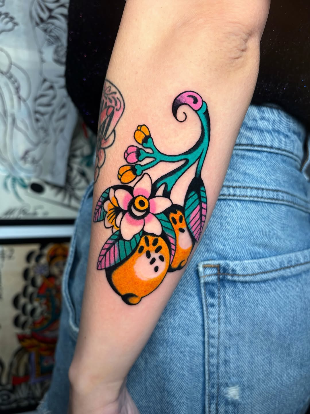 Colorful floral fruit