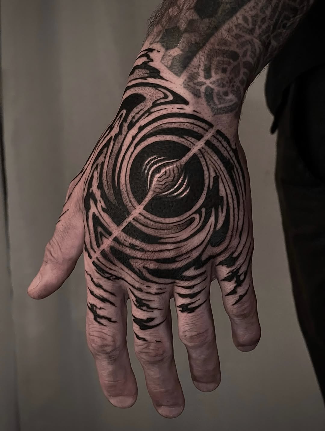 Abstract Blackwork Hand
