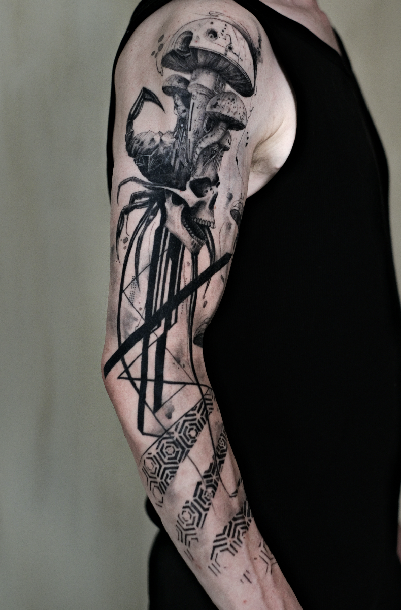 Abstract Skull Mushrooms