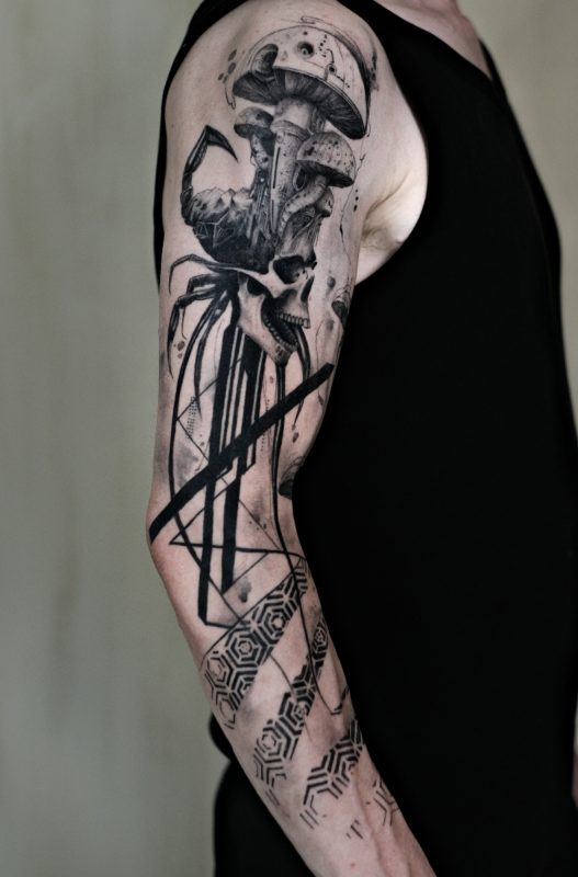 Abstract Skull Mushrooms