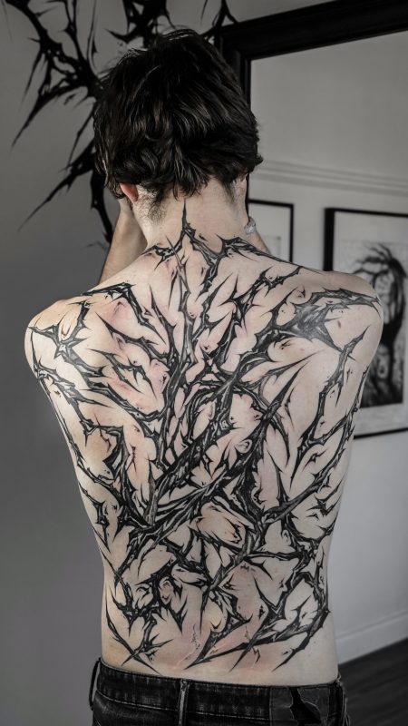 Abstract back piece
