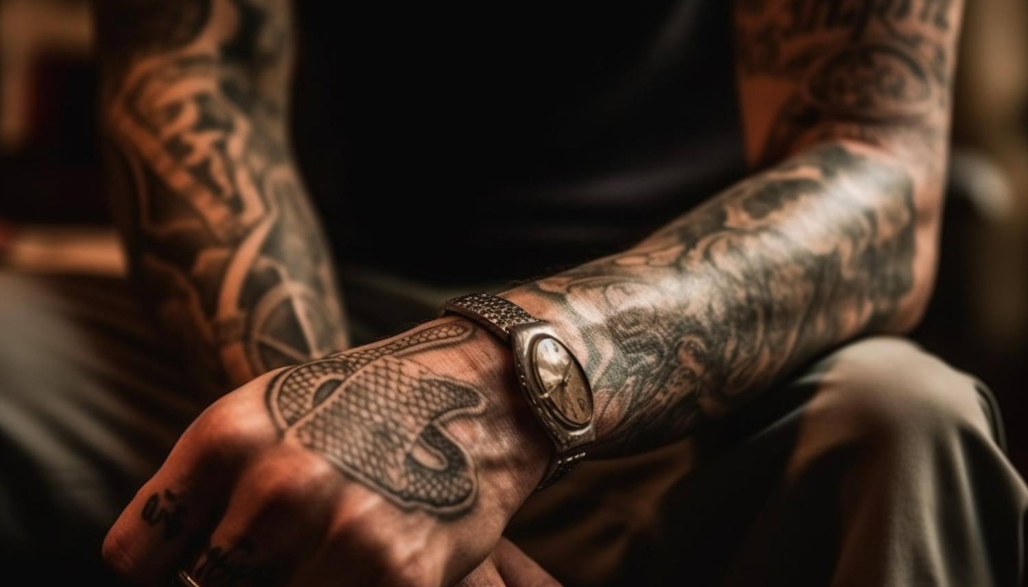 a tattoo in arm