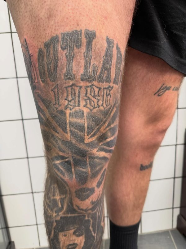 Black Gray Lettering