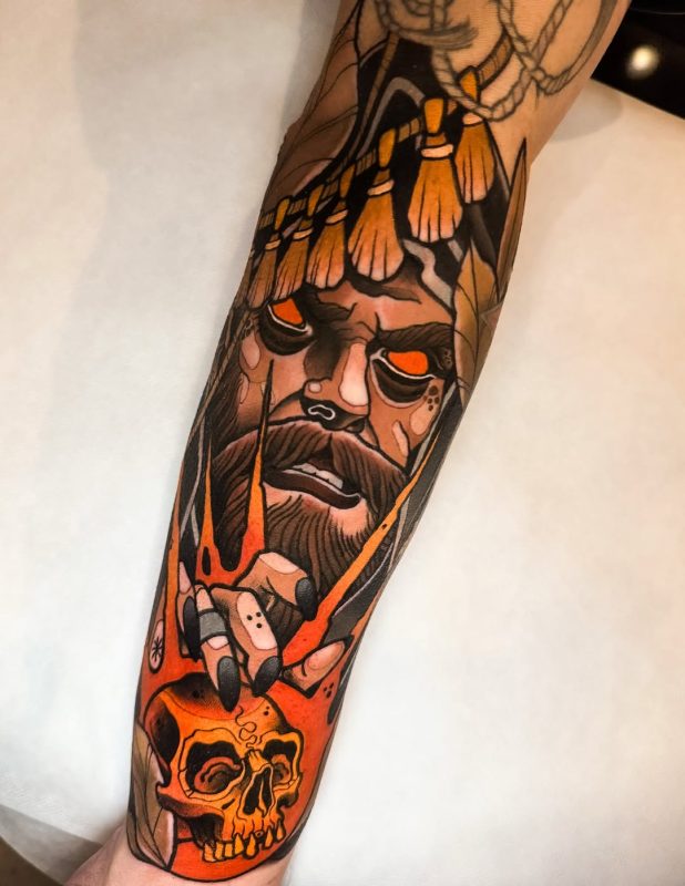 Fiery Skull Grip