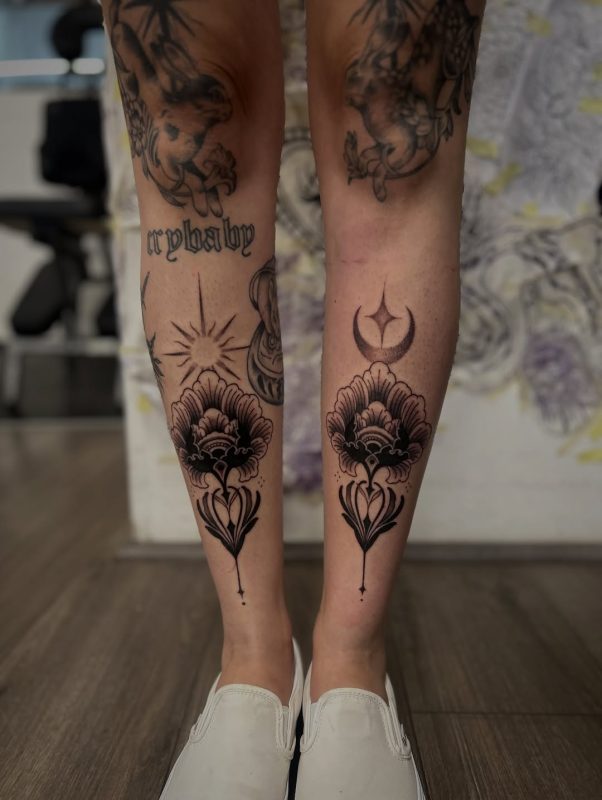 Blackwork Floral