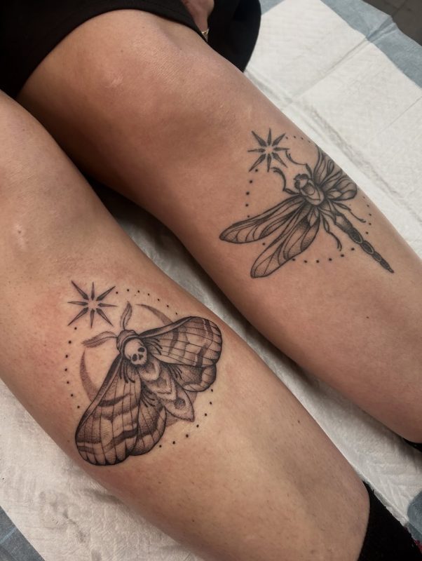 Insect Moon Tattoos