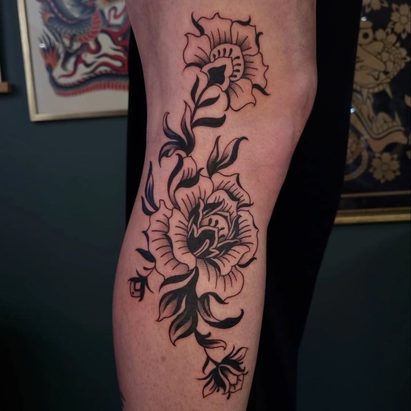 Blackwork Floral