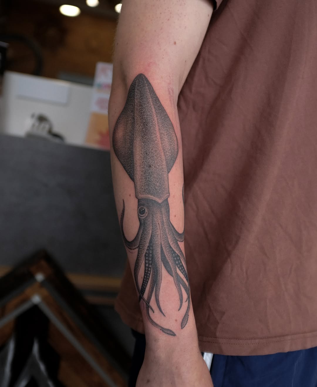 Dotwork Squid