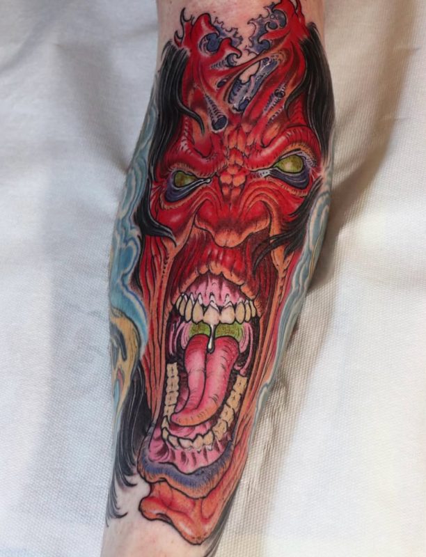 Fiery Demon Face