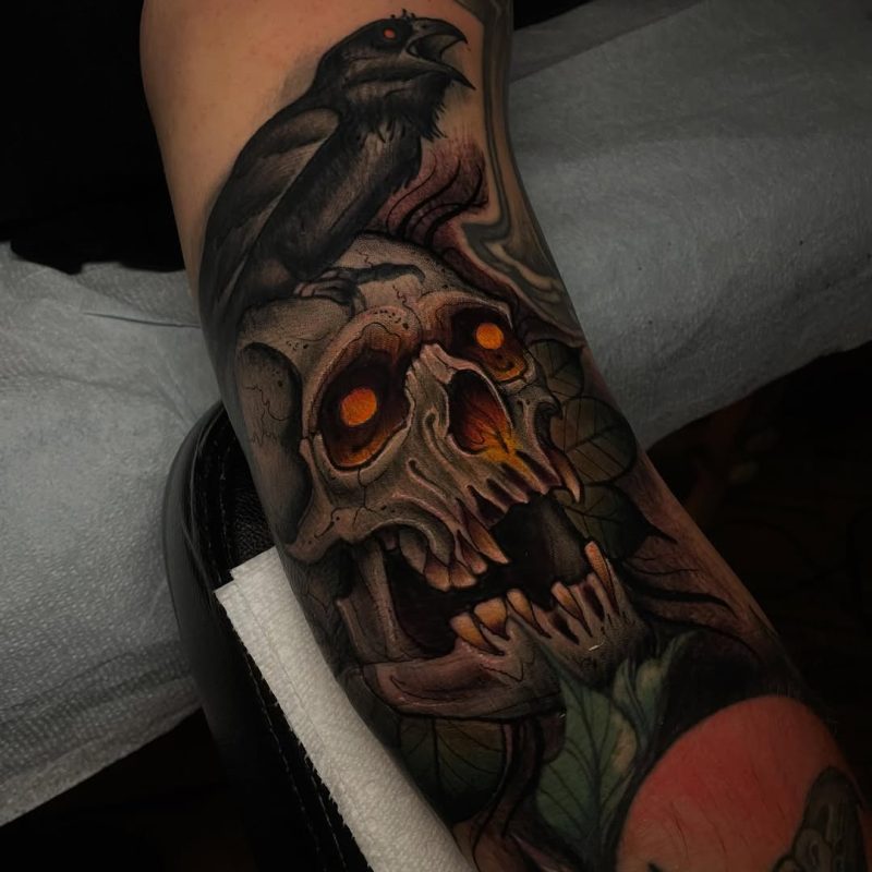 Glowing Skull Crow