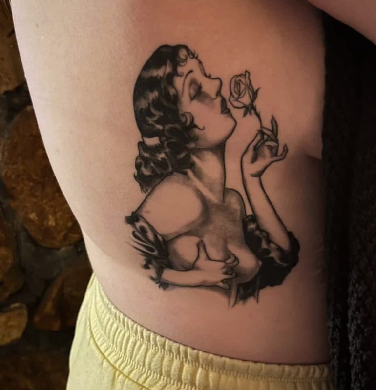 Vintage Woman Rose