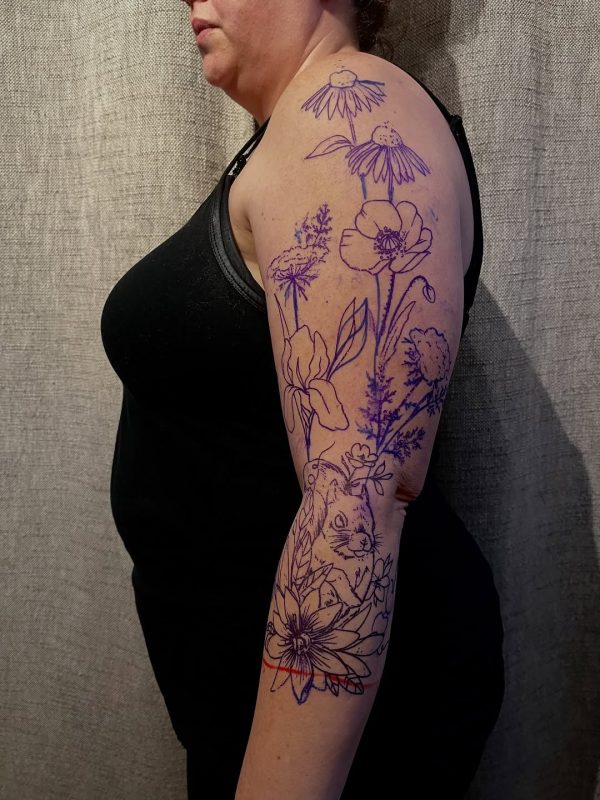 Floral Animal Outline