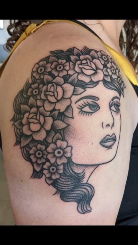 Floral Woman Portrait
