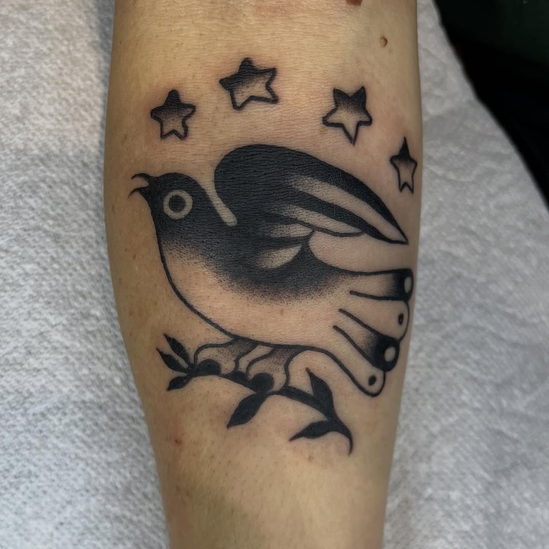 Blackwork Bird