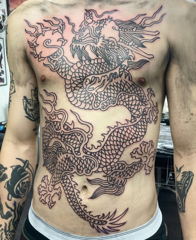 Outline Dragon