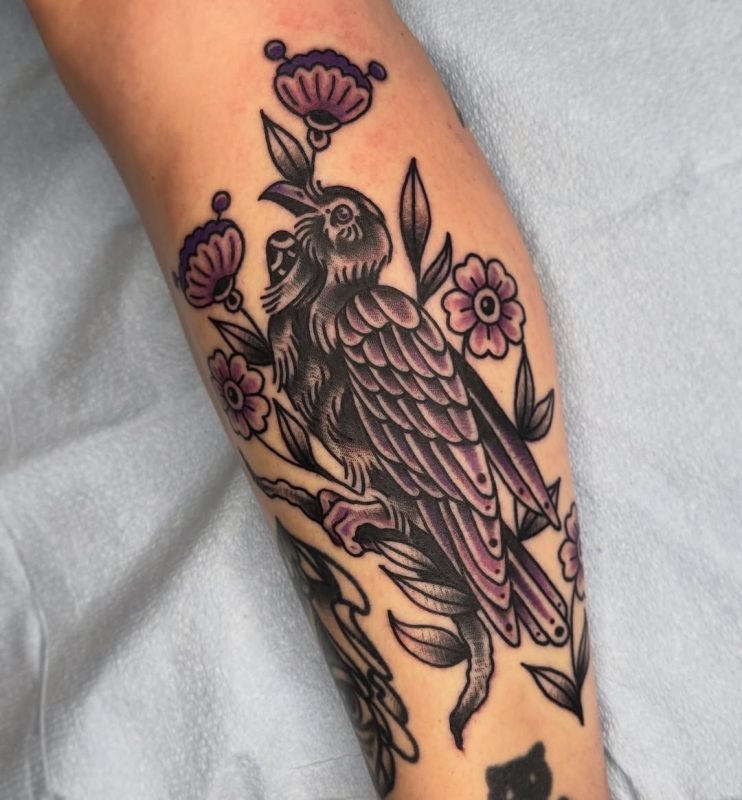 Bird and Flowers