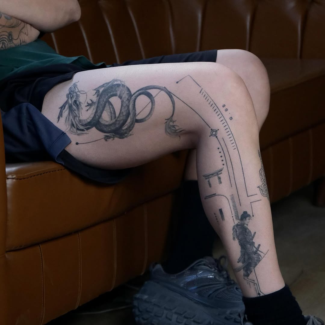 Japanese Dragon Samurai