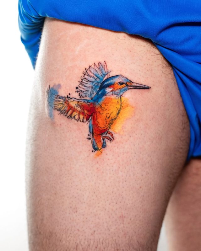 Watercolor Kingfisher