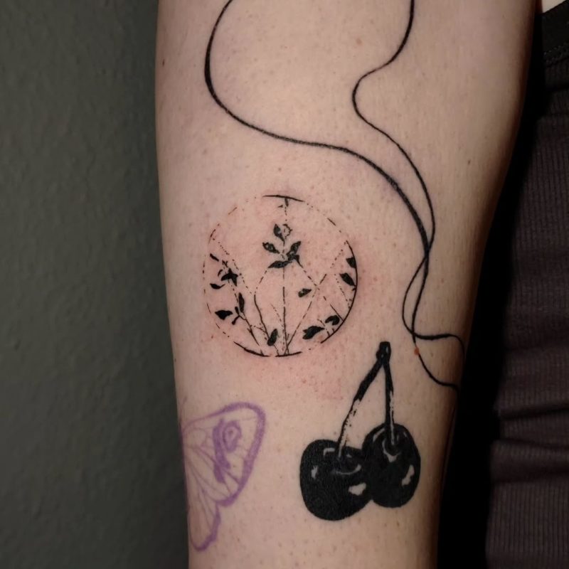 Blackwork Cherries