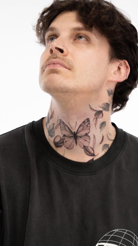 Butterfly and Leaves