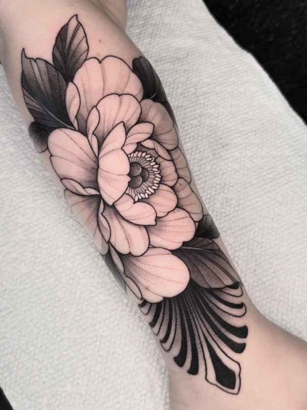 Black Gray Flower