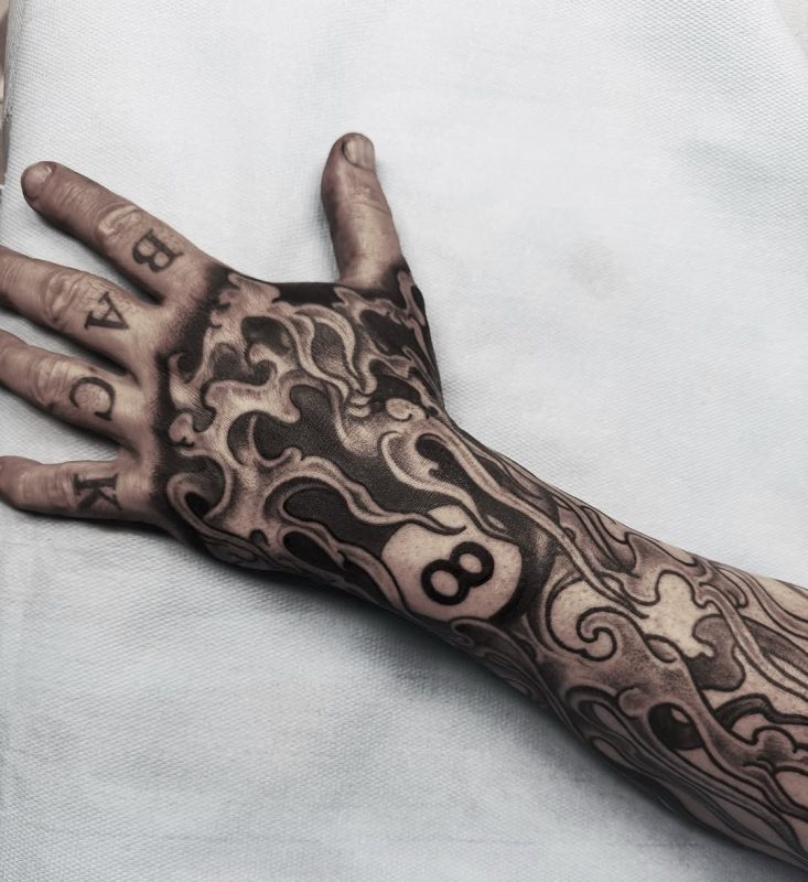 Blackwork Flames