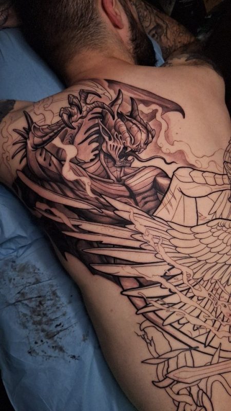 Demonic Winged Figure