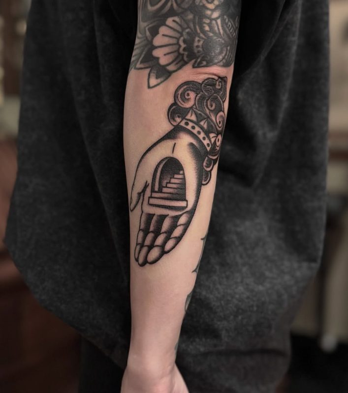Hand with Stairs