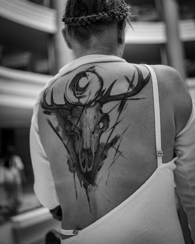 Abstract Deer Skull