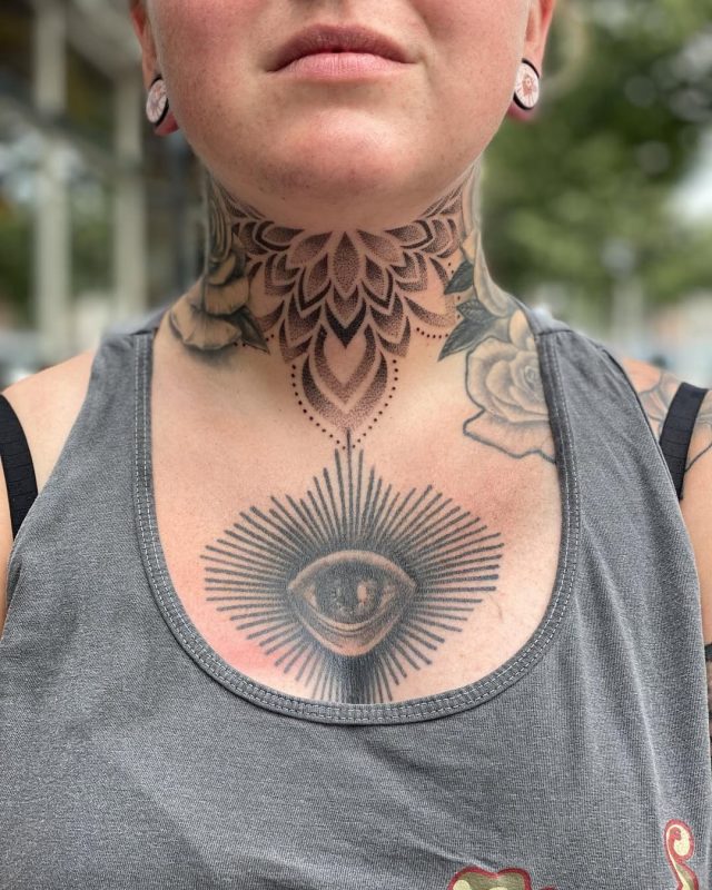 Dotwork Neck Mandala