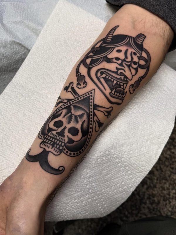 Demon Skull Spade
