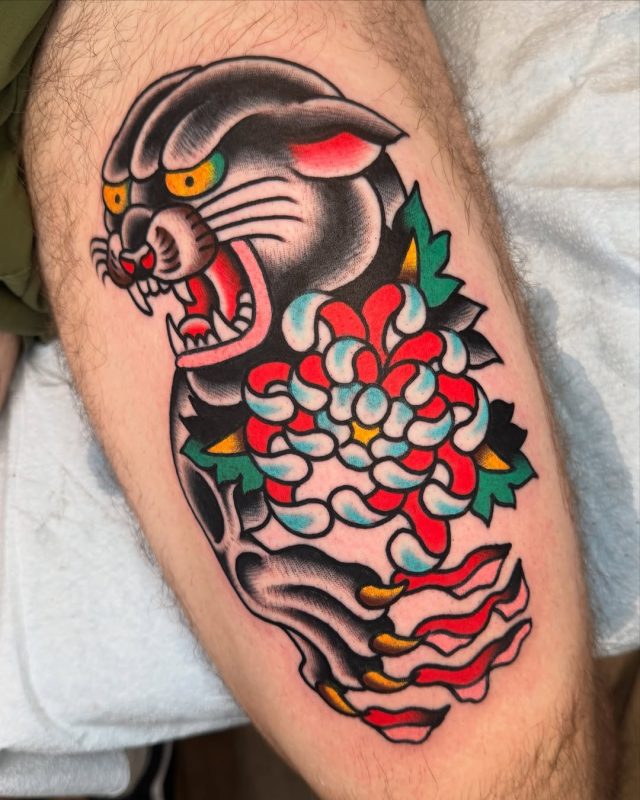 Panther and Flower