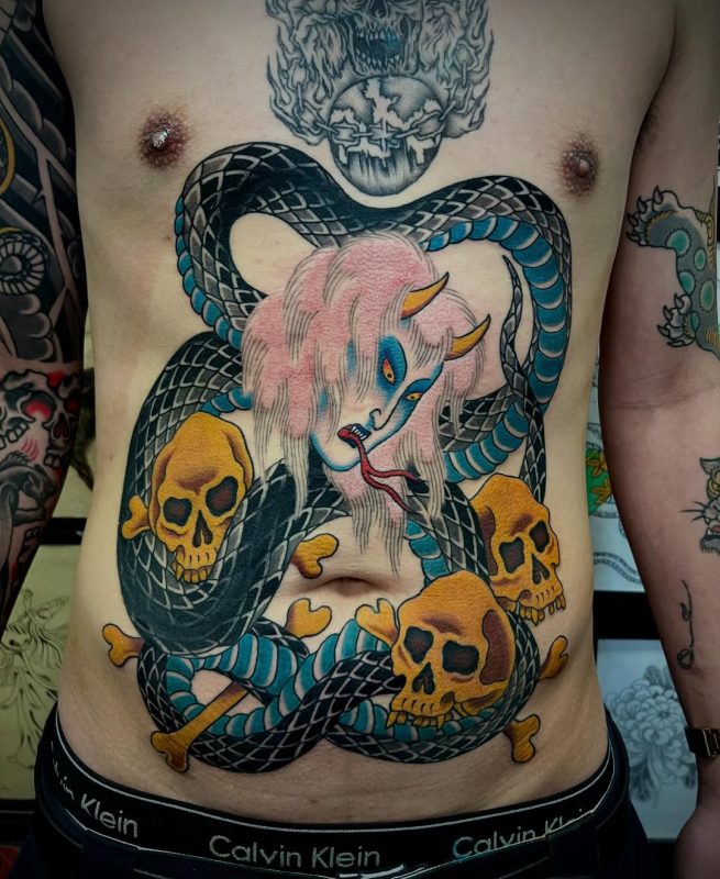 Oni Snake Skull