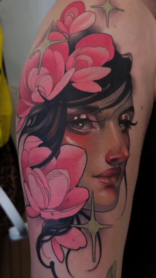 Floral Woman Portrait