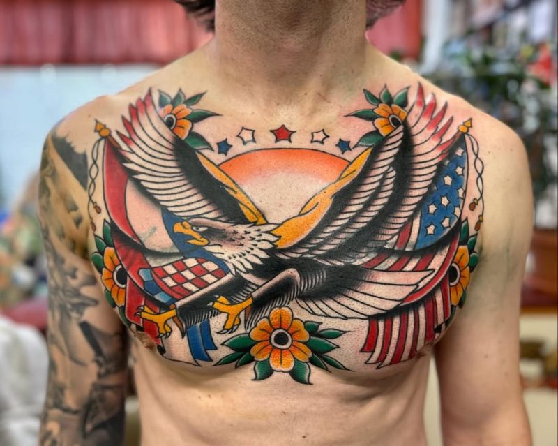 Eagle Flag Chest