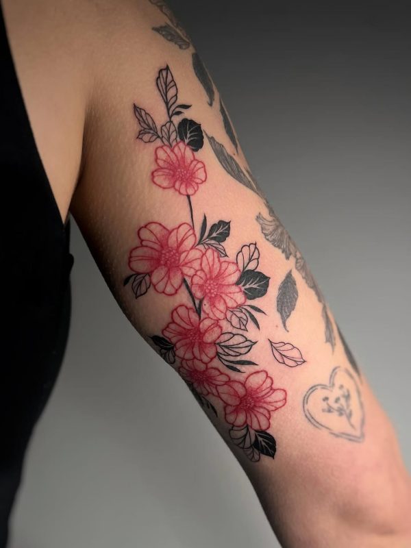 Red Floral Branch