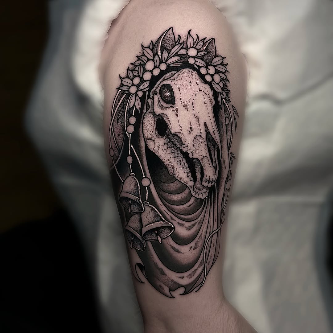 Skull with Bells