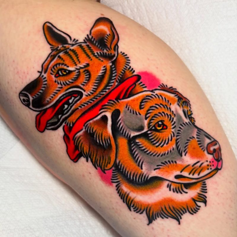 Double Dog Portrait