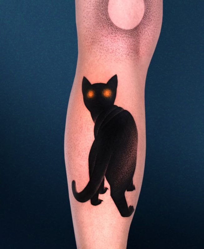 Glowing Eyes Cat