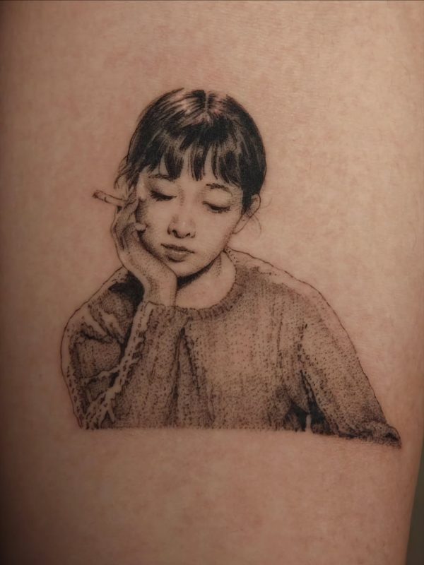 Pensive Girl Portrait
