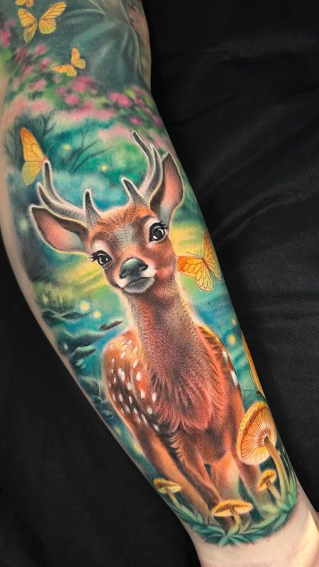Deer and Butterflies