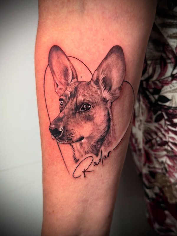 Dog Portrait Heart