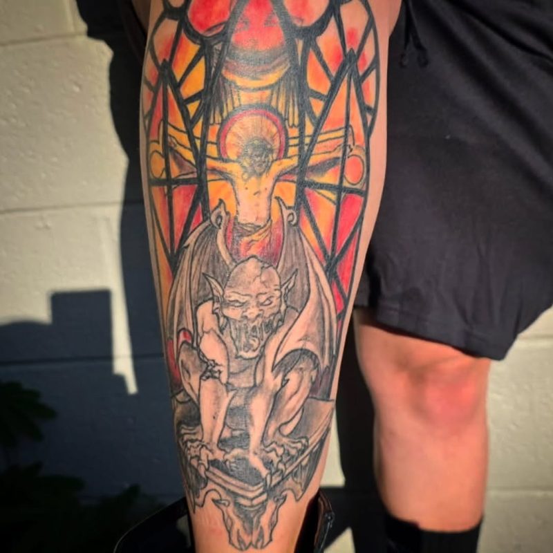 Demon and Crucifix